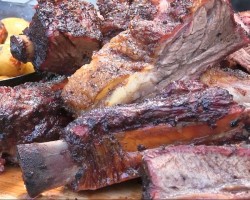 BBQ Beef Ribs smoked on the Grill