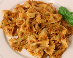 Bowties with Sun Dried Tomato Pesto Recipe – Laura Vitale – Laura in the Kitchen Episode 408