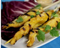 Chicken Satay Recipe with Peanut Sauce