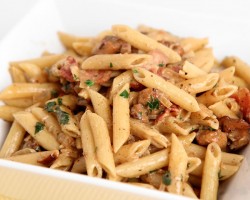 Creamy Pasta w/ Chicken and Bacon Recipe – Laura Vitale – Laura in the Kitchen Episode 822