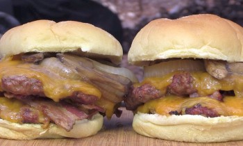Double Cheese Bacon Bang Burgers