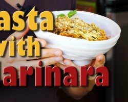 Kelp Noodle Pasta with Marinara Sauce: Raw Vegan Recipe