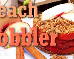 Raw Vegan Dessert Peach Cobbler
