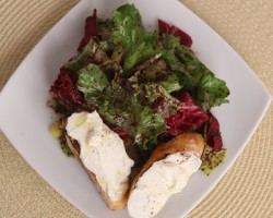 Winter Greens Salad w/ Ricotta Bruschetta – Laura Vitale – Laura in the Kitchen Episode 512