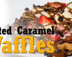 Vegan Gluten Free Salted Caramel Waffles