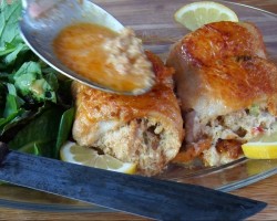 Shrimp & Crab Stuffed Fish with Lobster Gravy -Part Two