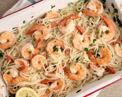 10 Minute Oven Roasted Shrimp Scampi Recipe – Laura Vitale – Laura in the Kitchen Episode 1005
