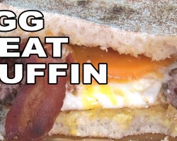 Egg Meat Muffin Burger recipe
