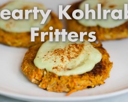 Hearty Sweet Potato Kohlrabi Fritters Recipe (Easy Vegan Comfort Food)