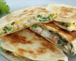 Chicken Pot Pie Quesadillas |  Hilah Cooking
