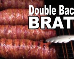 Double Bacon Brats recipe