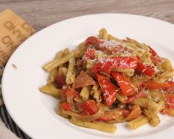 Peppers & Onion Pesto Pasta | Episode 1094