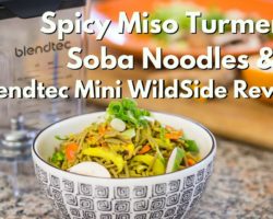 Spicy Miso Turmeric Soba Noodles || Blendtec Mini WildSide Jar Review