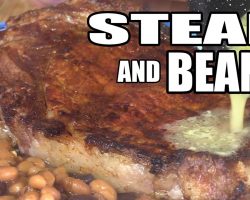 Rib Steak and Salsa Beans