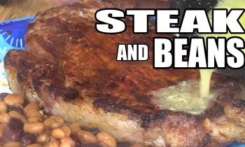 Rib Steak and Salsa Beans