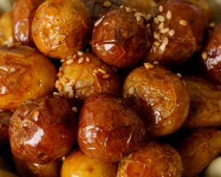 Braised baby potatoes (Algamja-jorim: 알감자조림)