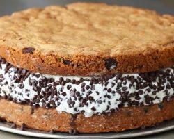 Giant Cookie Ice Cream Sandwich