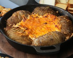 Loaded Hasselback Potatoes And Dip