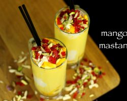 mango mastani recipe | mango milkshake with icecream recipe – pune style