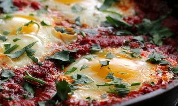North African-Style Poached Eggs in Tomato Sauce (Shakshouka)