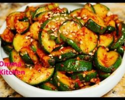 Spicy Korean Sauteed Zucchini (Squash) Side Dish (호박볶음) Vegan Recipe by Omma’s Kitchen