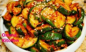Spicy Korean Sauteed Zucchini (Squash) Side Dish (호박볶음) Vegan Recipe by Omma’s Kitchen