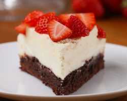 Strawberry Brownie Cheesecake