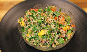 Vegan Quinoa and Mango Salad – quinoa recipes – healthy vegan diet side dishes – kale salad dinner