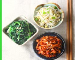 [KpopKcook+ Recipe] THE MOST COMMON Korean Side Dishes( Spinach, Mung Bean Sprouts, Dried Radish)