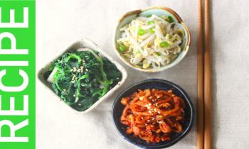 [KpopKcook+ Recipe] THE MOST COMMON Korean Side Dishes( Spinach, Mung Bean Sprouts, Dried Radish)