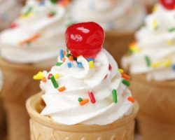 Neapolitan Ice Cream Cone Cupcakes