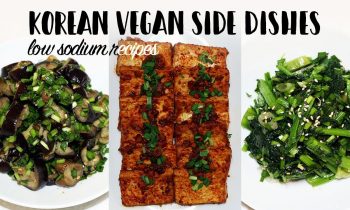 Korean Vegan Side Dish Recipes_Eggplant, Spicy Braised Tofu, Soy Sauce Crown Daisy