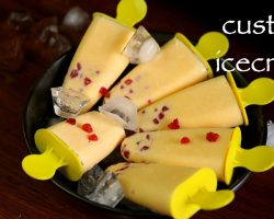custard ice cream recipe | custard popsicles recipe | custard candy