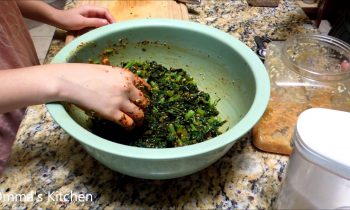 Kale Korean Side Dish (케일나물무침) by Omma’s Kitchen