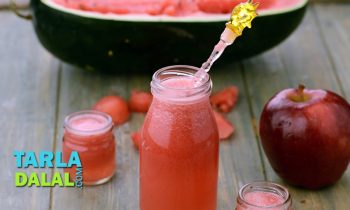 तरबूज सेब का पेय (Watermelon Apple Drink /How to make Watermelon and Apple Juice) by Tarla Dalal