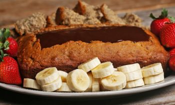 Banana Bread Fondue Boat