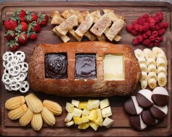 Chocolate Fondue Bread Boat