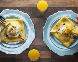 Savory Breakfast Crepe Pockets