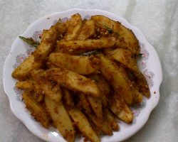 Potato Fry – Urulai Kizhangu Varuval – Side dish for Curd Rice By Healthy Food Kitchen