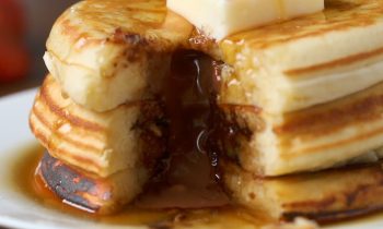 Fluffy Chocolate Lava Pancakes