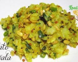 Potato Masala for Dosa Recipe – South Indian Vegetarian Recipe Video in Hindi – Lata’s Kitchen