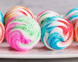 Rainbow Swirl Meringues
