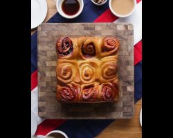Red White and Blue Berry Rolls