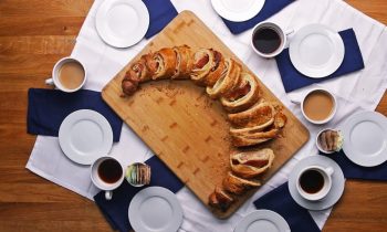 18-Inches Long Ham and Cheese Swirl Croissant