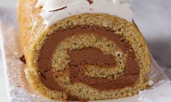 Banana Bread Chocolate Cheesecake Swiss Roll