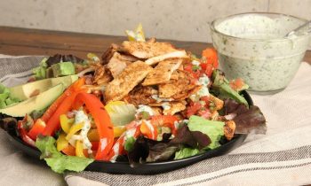 Chicken Fajita Salad with Creamy Cilantro Dressing | Ep. 1280