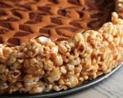 Chocolate Peanut Butter Popcorn Pie