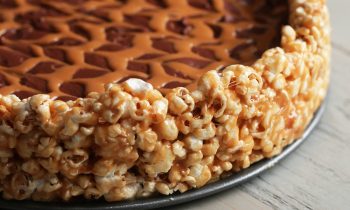 Chocolate Peanut Butter Popcorn Pie