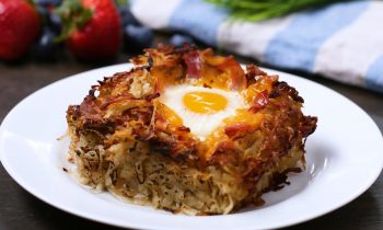 Crispy Cheesy Hash Brown Egg Bake