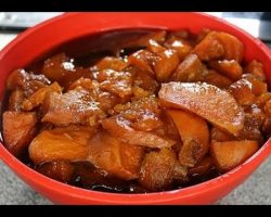 Yams (Saturday Meal) A Side Dish with Meat Loaf & Cabbage – – How – To – Make